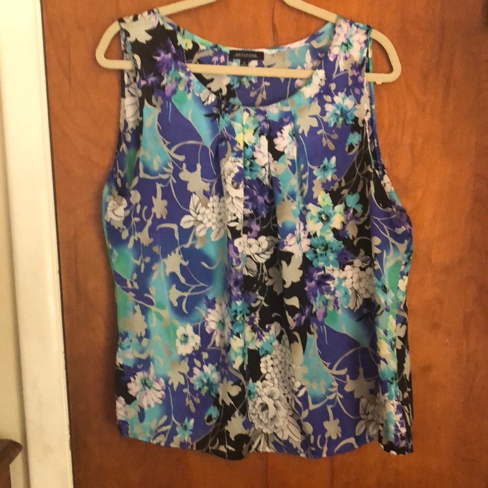 Notations  XL floral tank top EUC